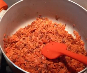 Arroz com beterraba
