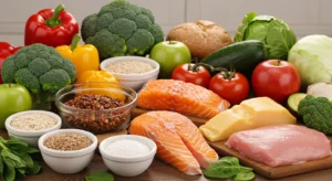 Alimentação saudável e variada planejada por nutricionista