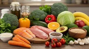 Alimentação saudável e variada planejada por nutricionista