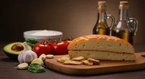 Criança saudável se alimentando com prato colorido contendo frutas, legumes e verduras para prevenir virose infantil nas férias de julho